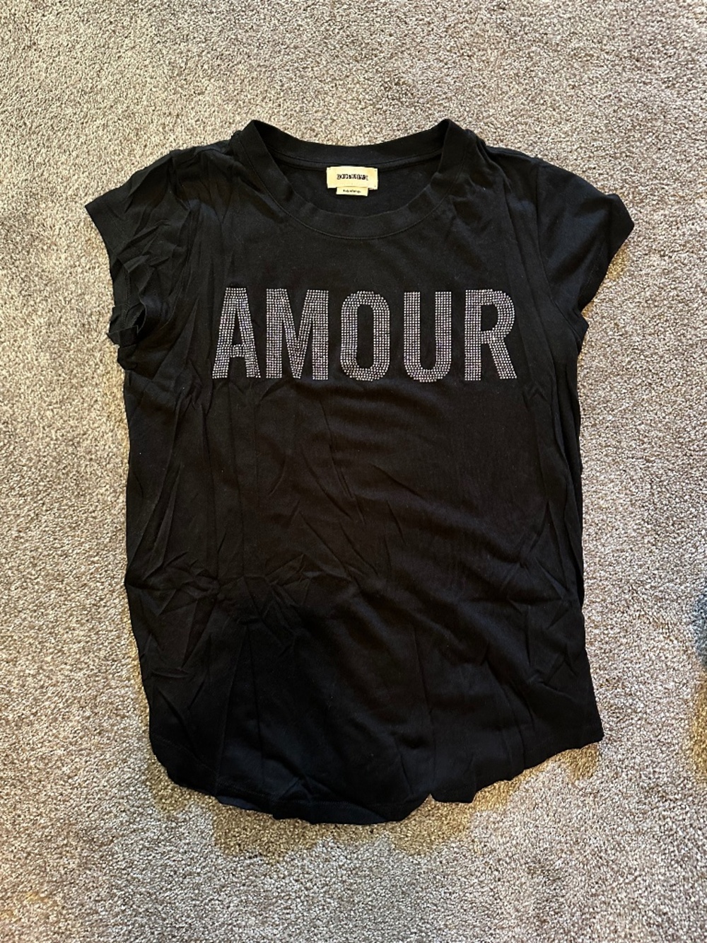 Zadig & Voltaire - embellished AMOUR t-shirt, size XS